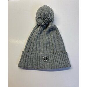 Michael‎ Kors Gray Beanie Hat with pom Pom